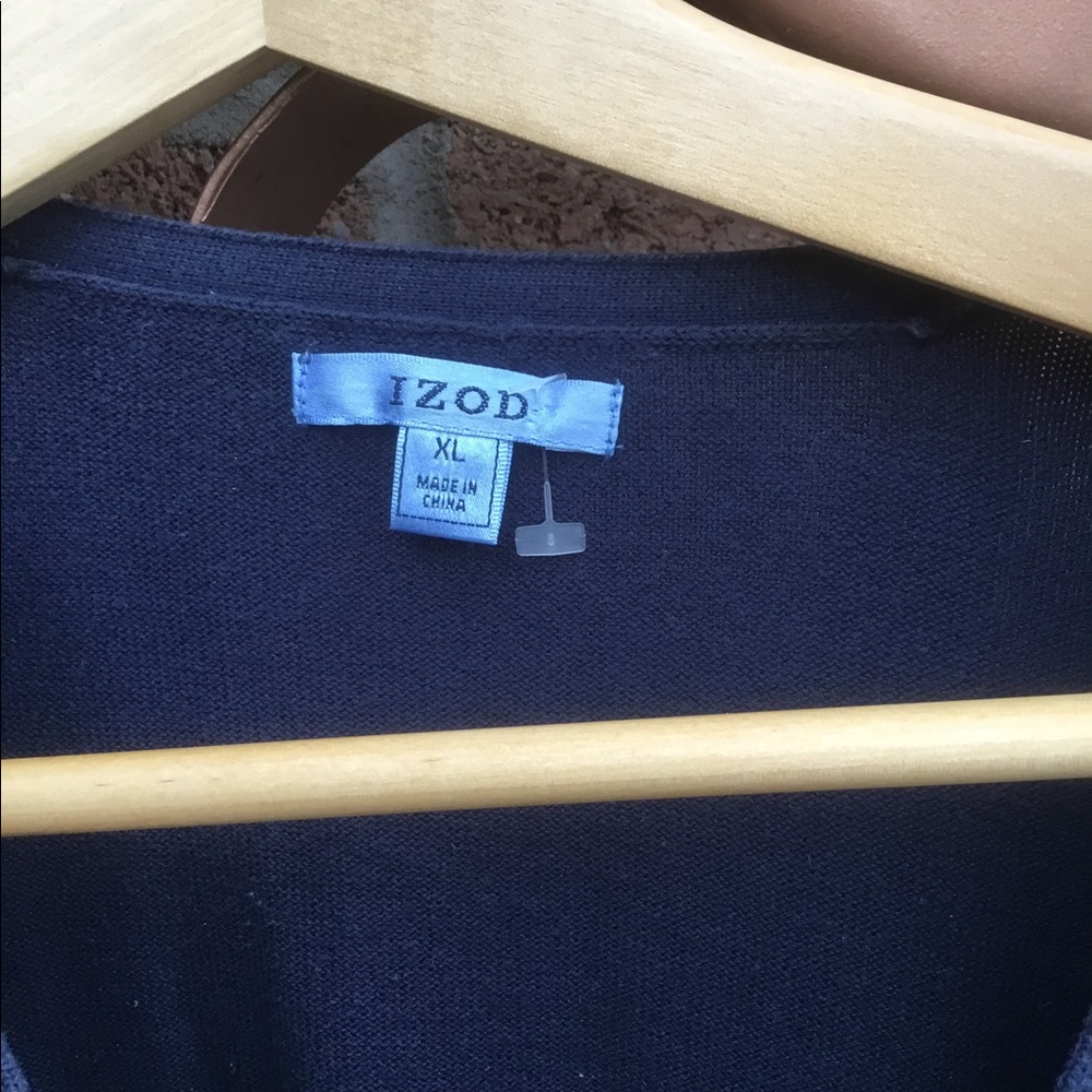 Vintage 80’s Izod argyle button up sweater XL - Picture 2 of 6